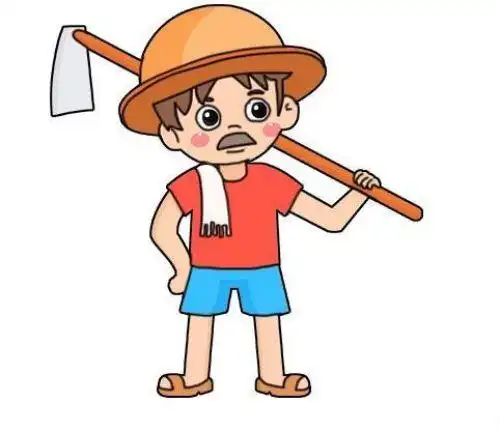 上面就是农民伯伯简笔画的绘画教程了,我们在做农民不会进行刻画时