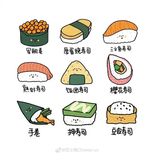 超萌食物插画
