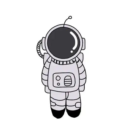 宇航员简笔画可爱卡通,一步一步画宇航员图片