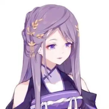 紫色古风情侣头像图片