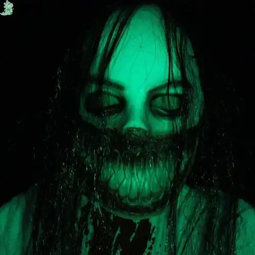 恐怖面具吓人荧光贞子女鬼全脸头套万圣节道具鬼屋密室逃脱剧本npc