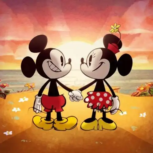 可爱米奇米妮情侣头像图片