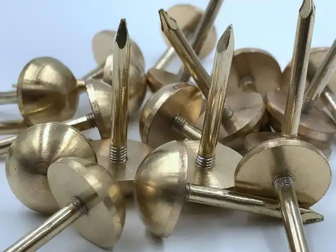 定制适用中式纯铜帽钉鼓钉古建大门铜钉门钉圆钉泡钉仿古铜帽钉古钉