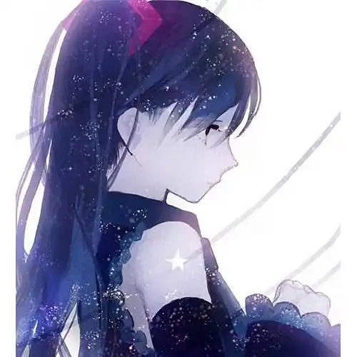 侧脸二次元女生头像