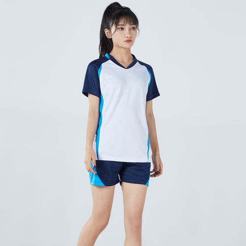 新款气排球服套装男女有袖队服排球衣透气训练比赛运动队服印字