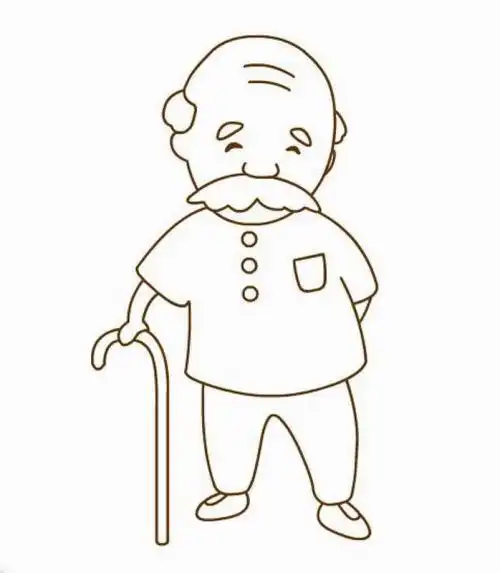 老爷爷头像简笔画