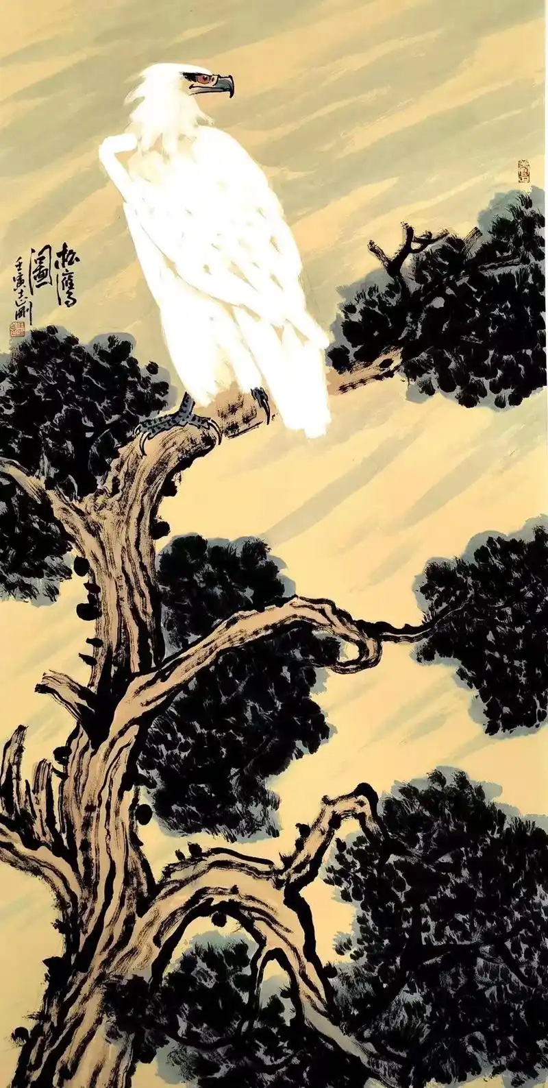 著名画家田志刚作品《松鹰图》今日在荣宝斋(南京 - 抖音