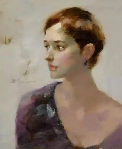 这些名人肖像油画作品真的很逼真靳尚谊人物肖像油画经典作品-书画