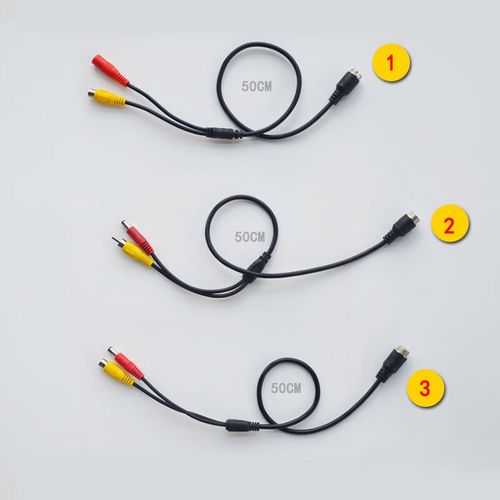 dc公头av公母头转航空头视频连接线rca莲花头倒车影像显示器转航空头