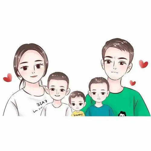 一家五口头像设计,全家福合照图片,幸福的样子真好