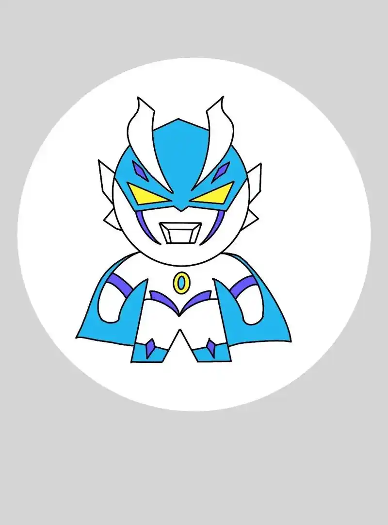 简单又可爱一学就会的赛罗奥特曼儿童画教程,适合儿童和幼儿的简笔画