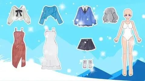 手工纸娃娃玩具:纸娃娃换装秀,3套服装优雅又漂亮