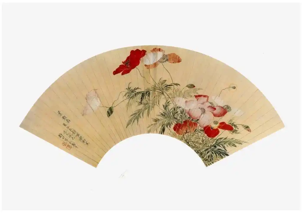 清代画家恽寿平扇面作品 - 抖音