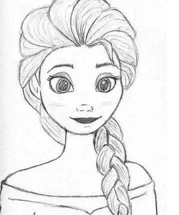 儿童简笔画公主素描画