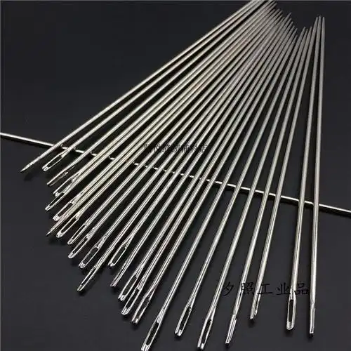定制适用大号钢针加长针大孔手缝针打包针麻袋编织袋