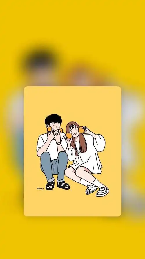 唯美卡通浪漫情侣,高清图片,手机锁屏桌面-壁纸族