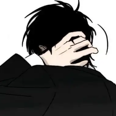 二次元头像男高冷帅气黑暗系侧脸