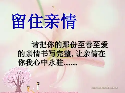 让亲情在细节中流淌作文课件ppt