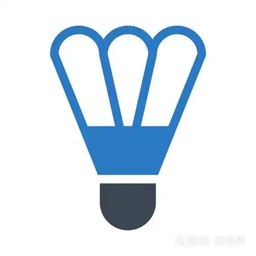 羽毛球图标网页图标, 矢量插图