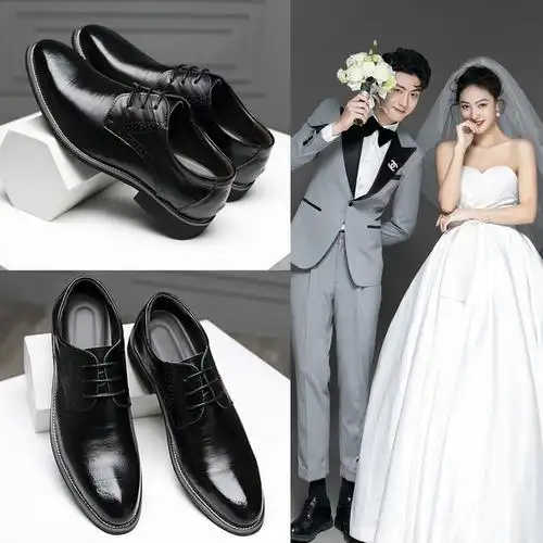 2021款新郎结婚礼鞋韩版夏天英伦商务休闲皮鞋青年男士西装鞋伴郎