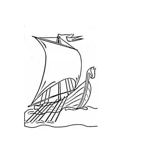 帆船简笔画起航strong的大帆船交通工具简笔画步骤图片大全扬帆起航简