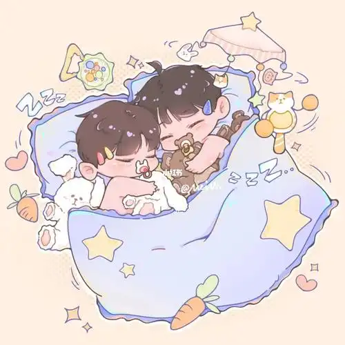 翔霖变成了两只奶乎乎的小团子q版