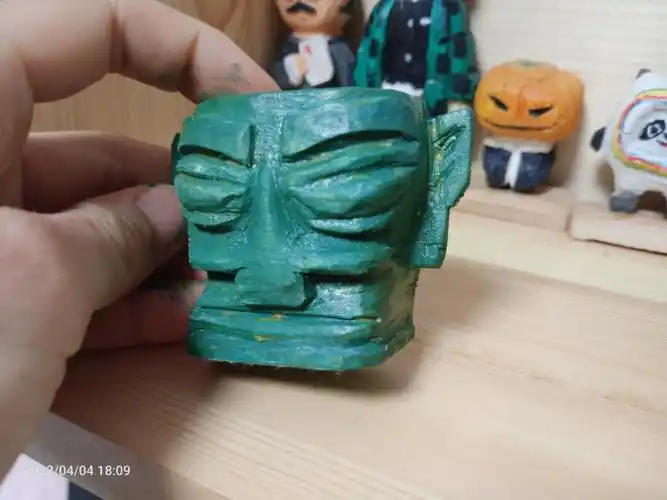 雕个个青铜面具