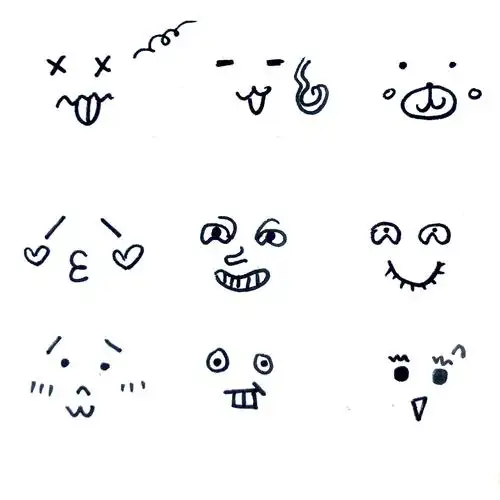 表情简笔画大全可爱,超级实用的素材!(转发收藏)