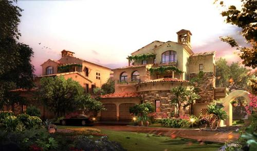 别墅庭院设计 园林别墅景观设计环境设计景观设计私家庭院亭子