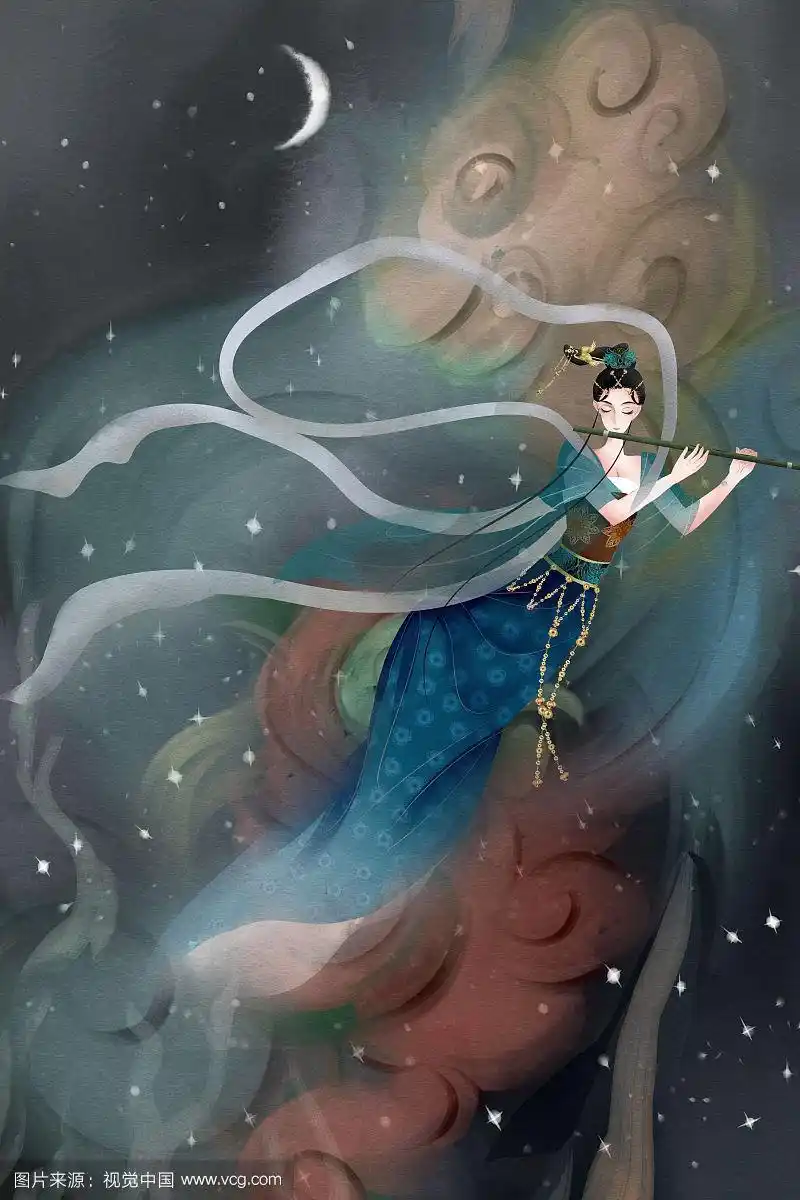 仙女飞天插画