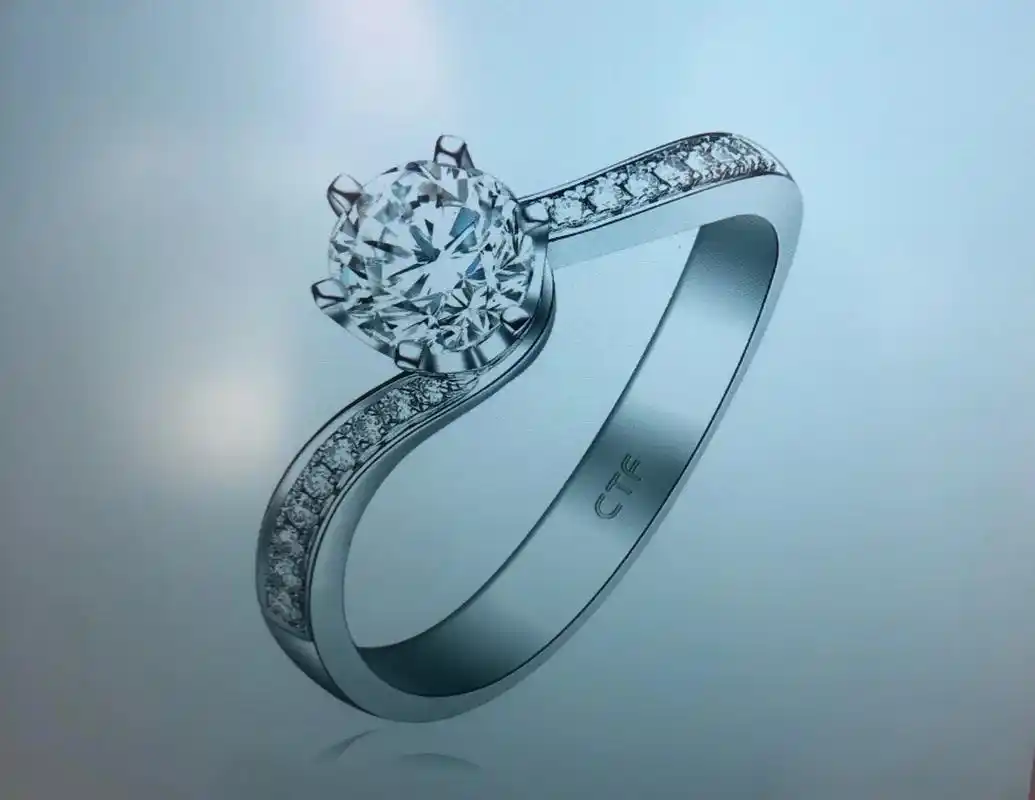 周大福钻戒 款式多样 最主要的是定制服务模式快捷 - 抖音