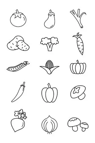 蔬菜简笔画图片-蔬菜简笔画素材-蔬菜简笔画模板大全-众图网