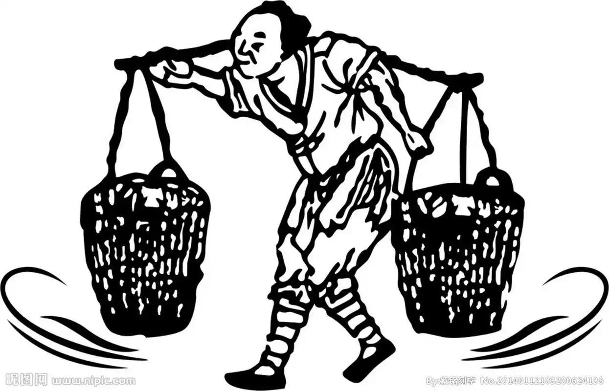 男人,再重的担子也要扛 一人吃饱全家不愁,锅灶长