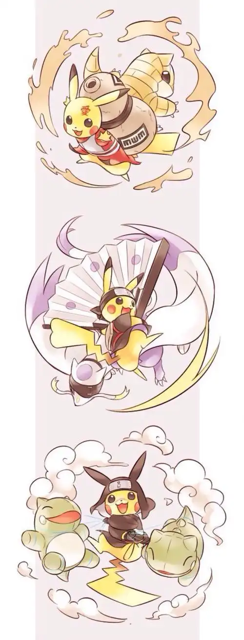 皮卡丘版火影忍者 - 堆糖,美图壁纸兴趣社区