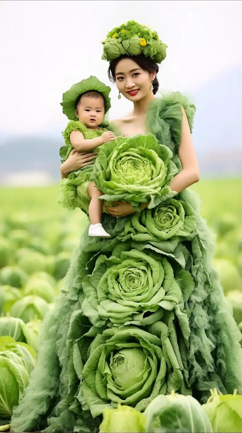白菜亲子时装秀的时装真的是让人爱不释手,这种设计让人不仅感觉 - 抖