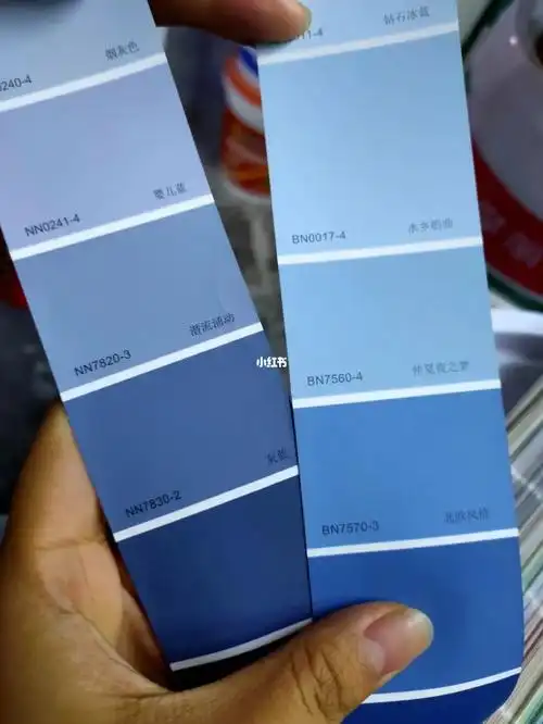 儿童房有一面墙刷北欧风情,沙发背景墙想选灰蓝,但是去实体店看了色卡