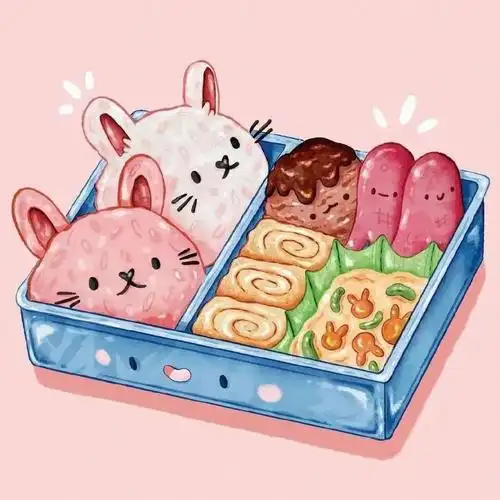 by ～abbey and bear#素材分享  #插画  #治愈系  #治愈系漫画  #便当