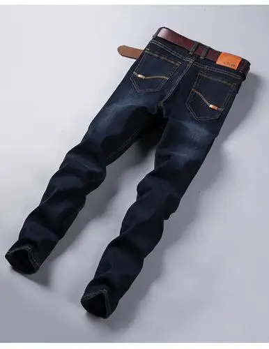 夏季薄款牛仔裤男直筒宽松弹力男裤修身耐磨工作长裤大码男士裤子