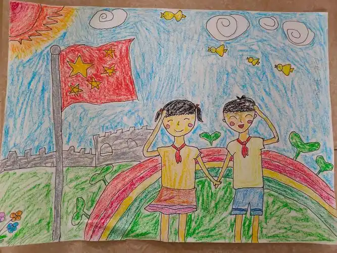 一(4)班青鸟中队"在阳光下成长"主题绘画活动