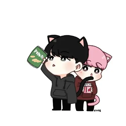 糖鸡 防弹少年团 朴智旻 闵玧其 手绘