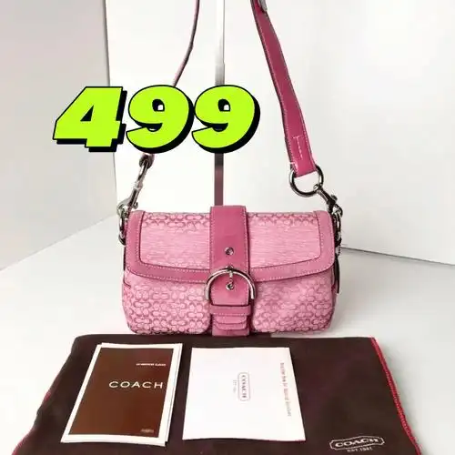 超级好看的粉色,价格实惠,成色一级棒,要价499 60左右国际运费#coach