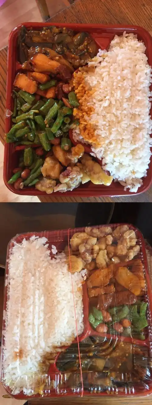 感谢爱心人士为孩子们送来美味盒饭