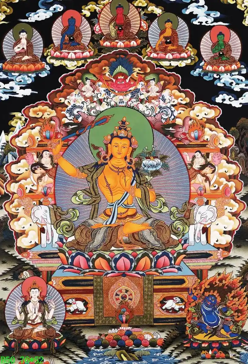 大强唐卡三怙主