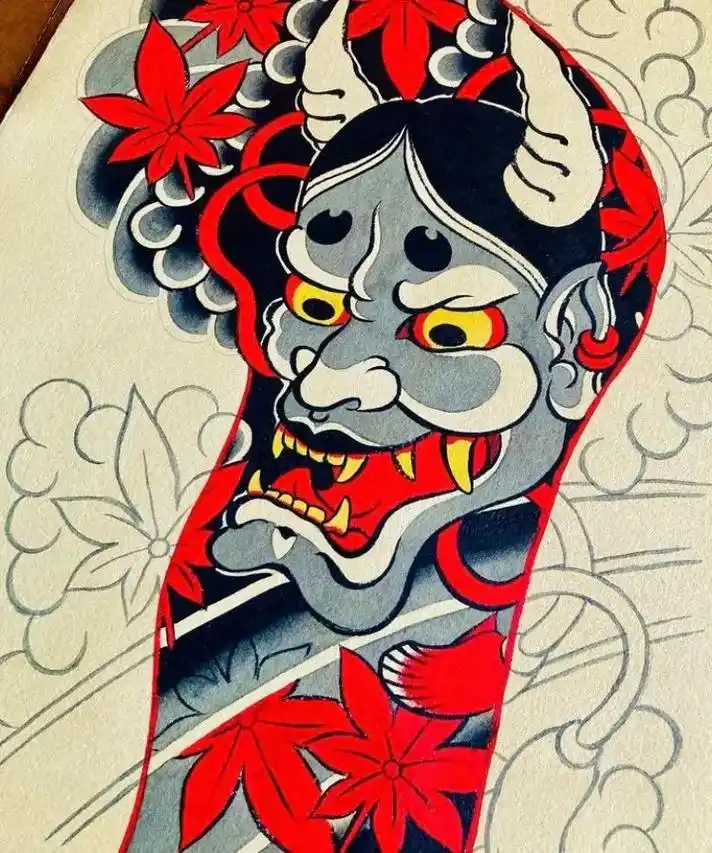 今天阳光不错,适合刺青 #卡边重庆老传统图集#半甲纹身手稿分 - 抖音