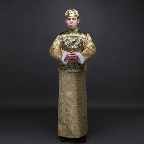 洛必达清朝阿哥贝勒王爷服装地主古装演出服男成人官服马褂舞台表演春