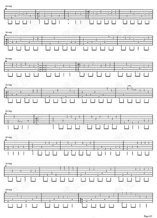 体面指弹谱_于文文《前任三》插曲_体面吉他独奏谱