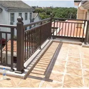 现代别墅铝艺扶手露台阳台护栏铝合金隔离栏中式楼顶围栏楼梯扶手