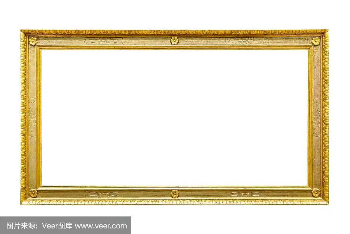 华丽的,长方形,相框,金色,传统