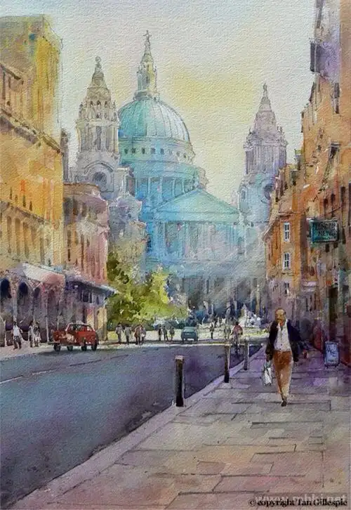 美国女水彩画家 tan gillespie水彩画欣赏