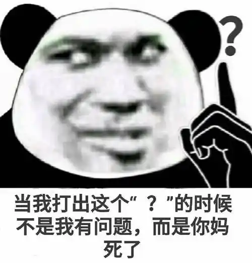 当我打出这个问题的时候,不是我有问题,而是你妈死了 - 斗图表情包